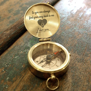 Engraved Compass - So You Can Always Find Your Way Back To Me - Augpb14003 - Gifts Holder