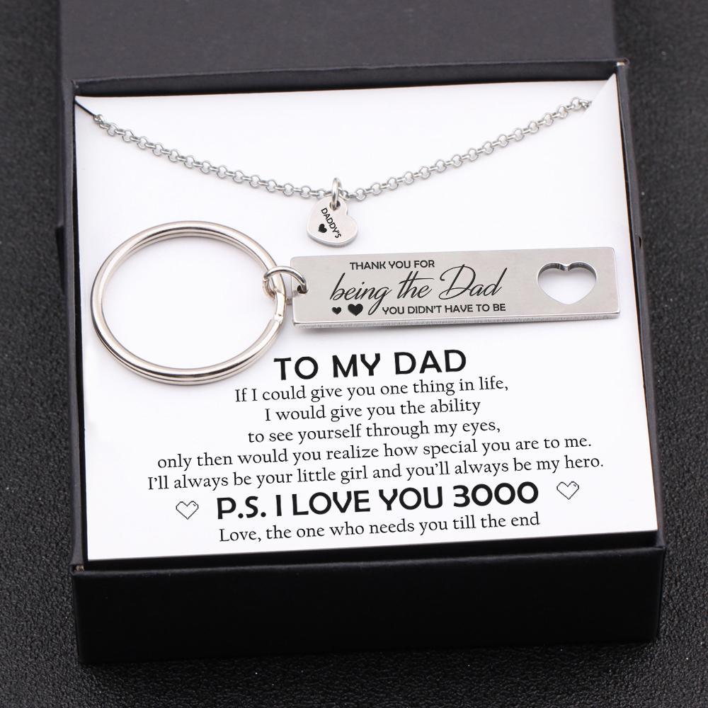 Heart Necklace & Keychain Gift Set - Family - To My Man - You Are My Missing - Aunc18001 - Gifts Holder