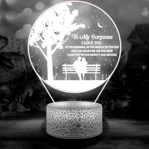 3D Led Light - Family - To My Gorgeous - I Love You To The Infinity And Beyond - Auglca13008 - Gifts Holder