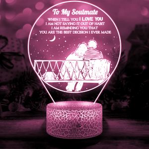 3D Led Light - Family - To My Soulmate - I Love You - Auglca13007 - Gifts Holder