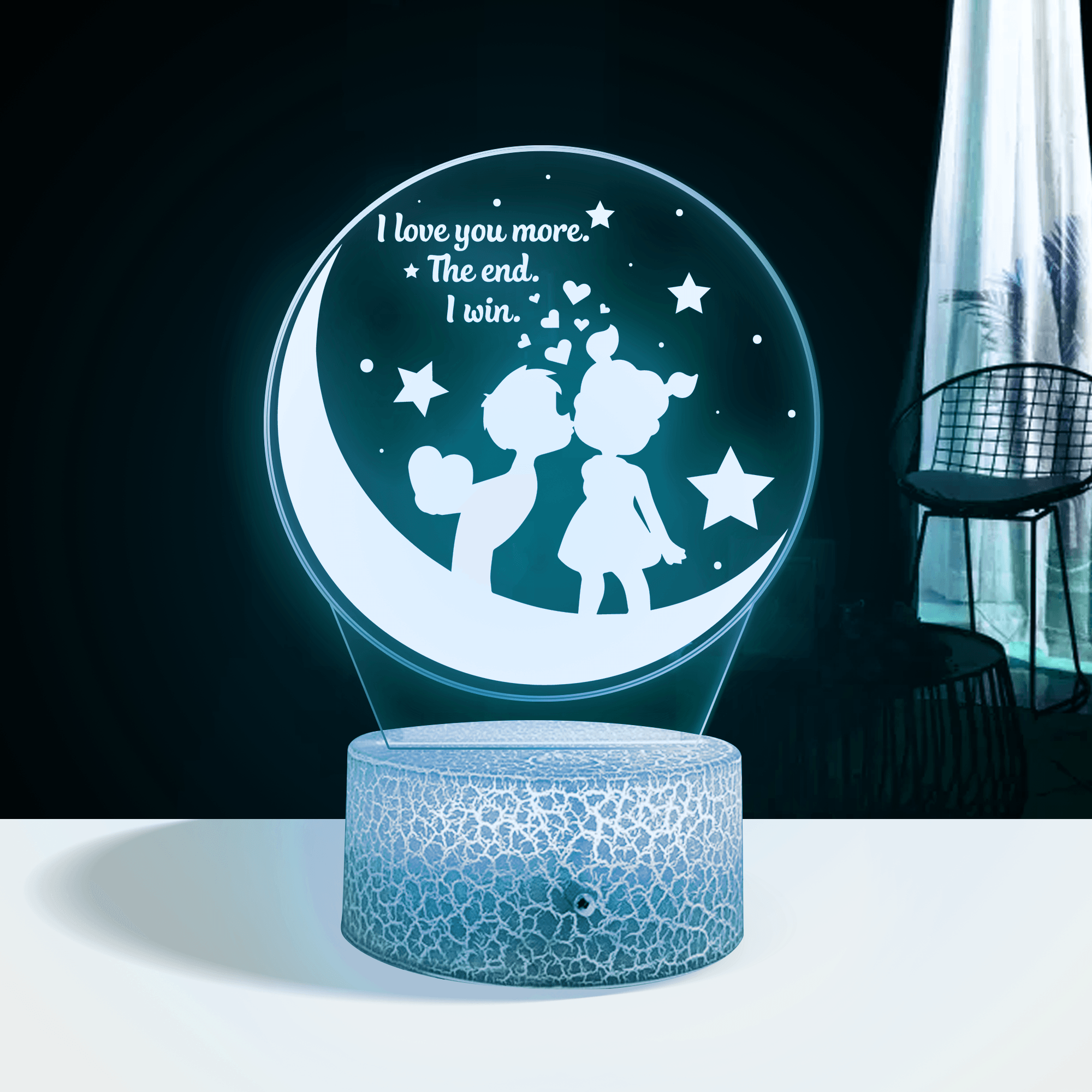 3D Led Light - Family - To My Soulmate - I Love You More - Auglca13012 - Gifts Holder