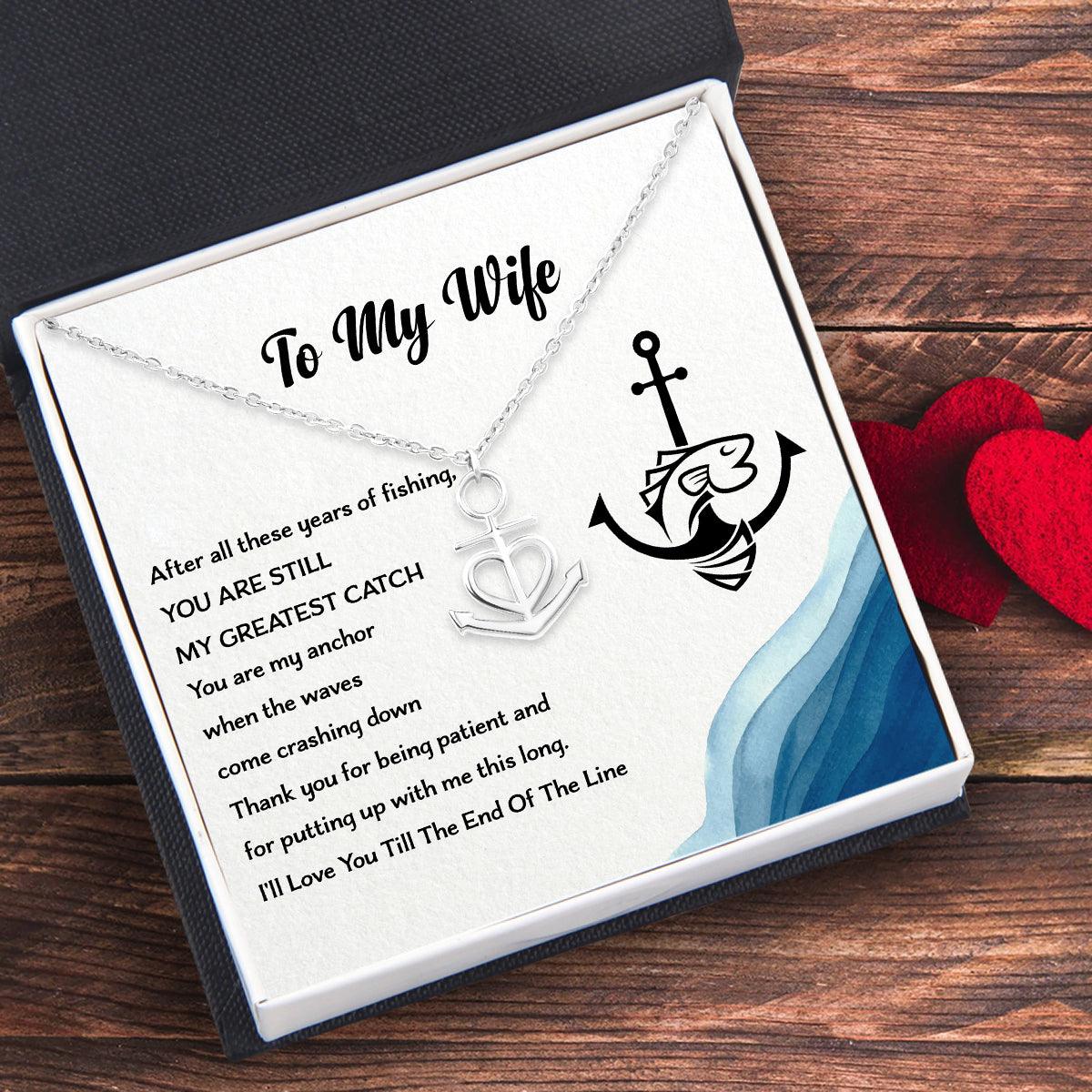 Anchor Necklace - Fishing - To My Wife - You Are My Anchor - Ausnc15003 - Gifts Holder