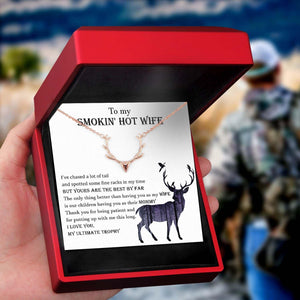 Antler Necklace - Hunting - To My Wife - I Love You - Augnt15005 - Gifts Holder