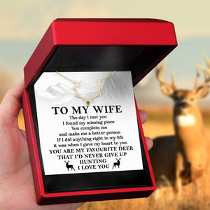 Antler Necklace - Hunting - To My Wife - You Are My Favourite Deer - Augnt15007 - Gifts Holder