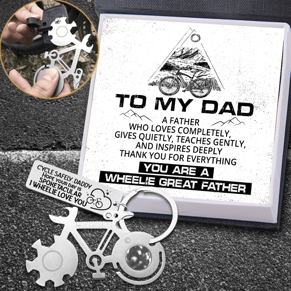 Bike Multitool Repair Keychain - Cycling - To My Dad - Hope Your Day Is Spoketacular - Augkzn18002 - Gifts Holder
