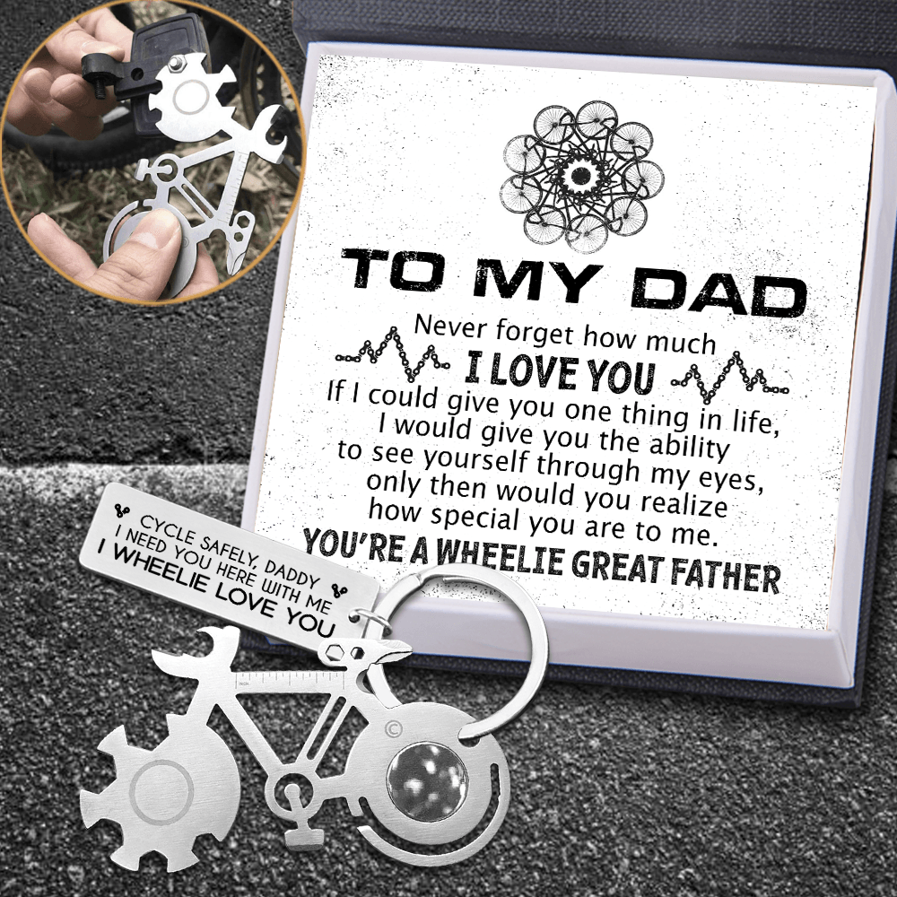 Bike Multitool Repair Keychain - Cycling - To My Dad - You Are A Wheelie Great Dad - Augkzn18001 - Gifts Holder