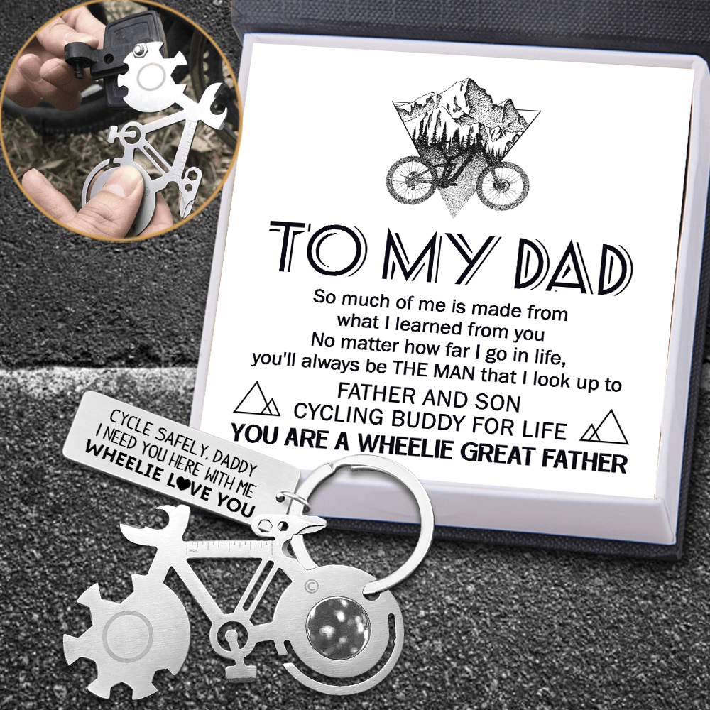 Bike Multitool Repair Keychain - Cycling - To My Dad - You'll Always Be The Man That I Look Up To - Augkzn18005 - Gifts Holder