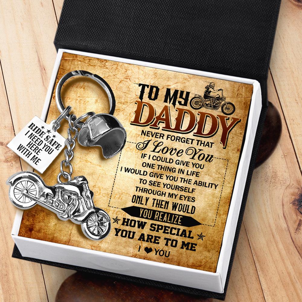 Classic Bike Keychain - Biker - To My Daddy - Never Forget That I Love You - Augkt18015 - Gifts Holder