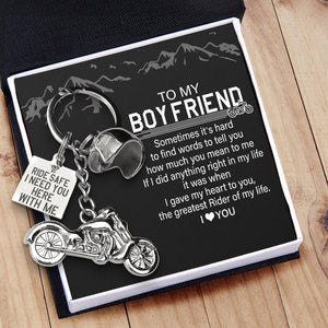 Classic Bike Keychain - To My Boyfriend - The Greatest Rider Of My Life - Augkt12002 - Gifts Holder