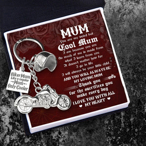 Classic Bike Keychain - To My Mum - I Love You With All My Heart - Augkt19001 - Gifts Holder