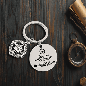 Compass Keychain - Camping - To My Dear Mum - You Mean The World To Me - Augkw19004 - Gifts Holder