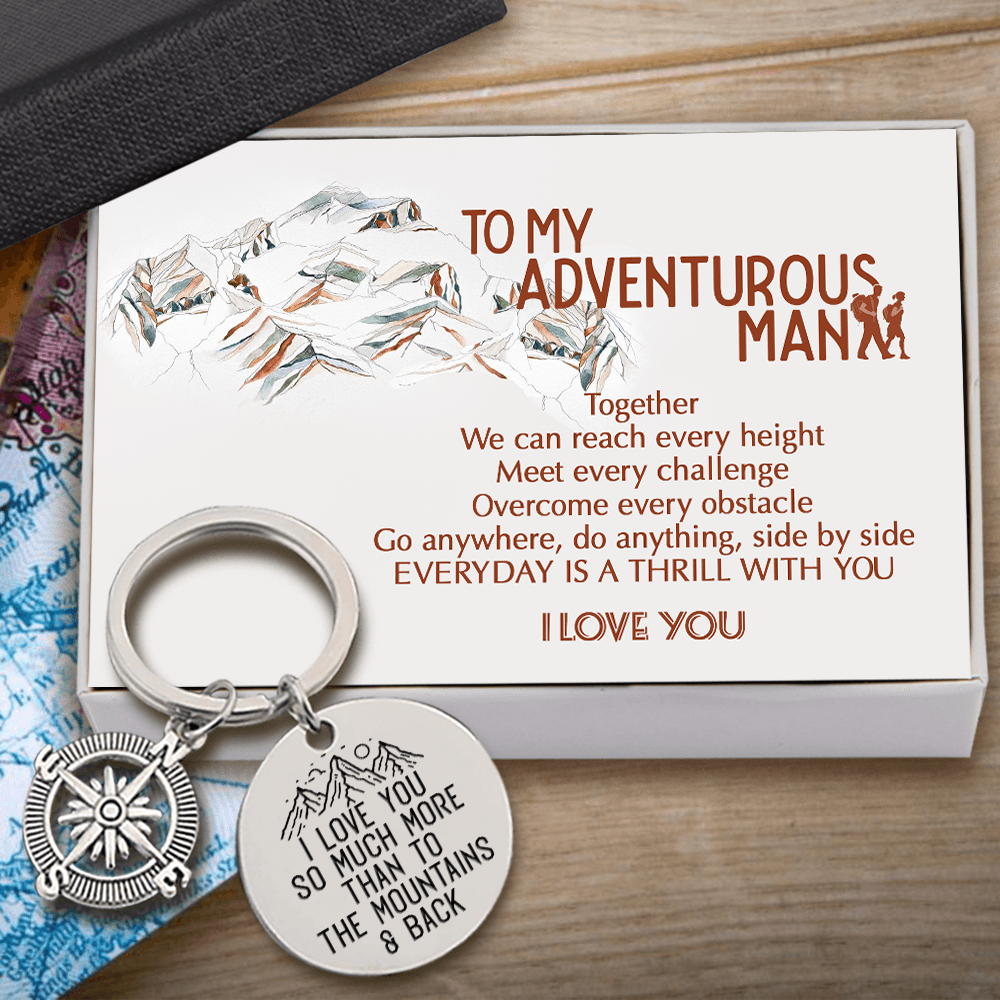 Compass Keychain - Hiking - To My Man - Everyday Is A Thrill With You - Augkw26020 - Gifts Holder