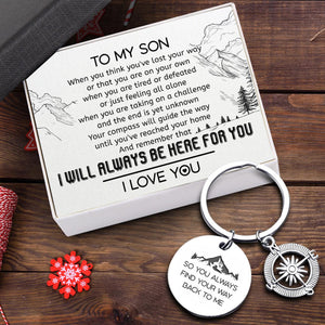 Compass Keychain - Travel - To My Son - Your Compass Will Guide The Way - Augkw16005 - Gifts Holder