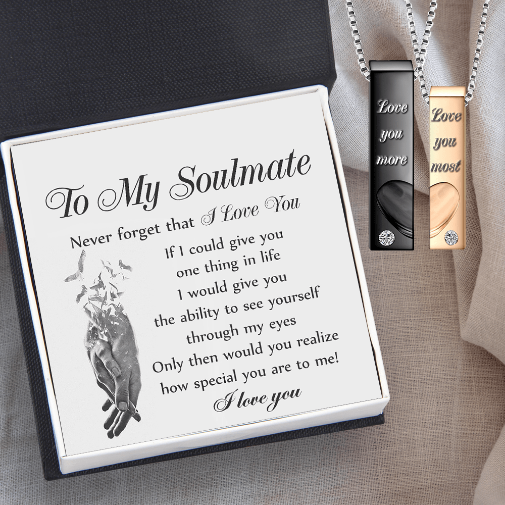 Couple Bar Pendant Necklaces - Family - To My Soulmate - How Special You Are To Me - Augnaz13001 - Gifts Holder
