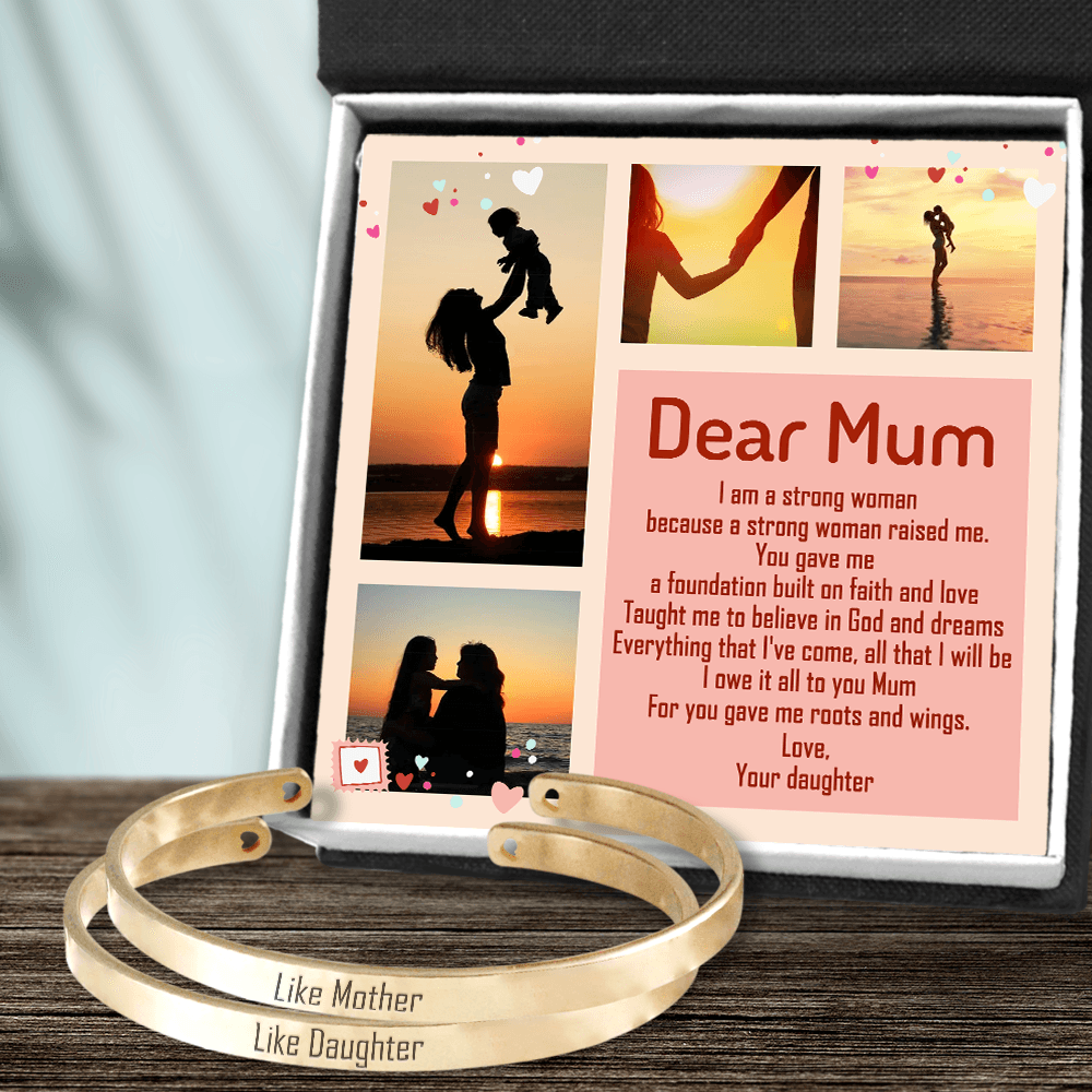 Couple Bracelets - Family - To My Mum-You Gave Me Roots And Wings - Augbt19018 - Gifts Holder