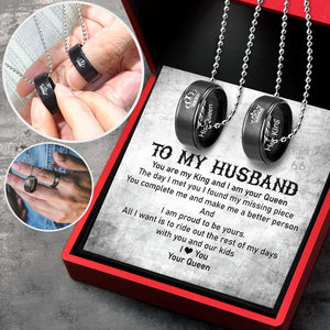 Couple Pendant Necklaces - Biker - To My Husband - I Am Proud To Be Yours - Augnw14001 - Gifts Holder