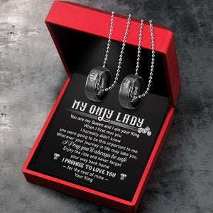 Couple Pendant Necklaces - Biker - To My Only Lady - When I First Met You - Augnw13006 - Gifts Holder