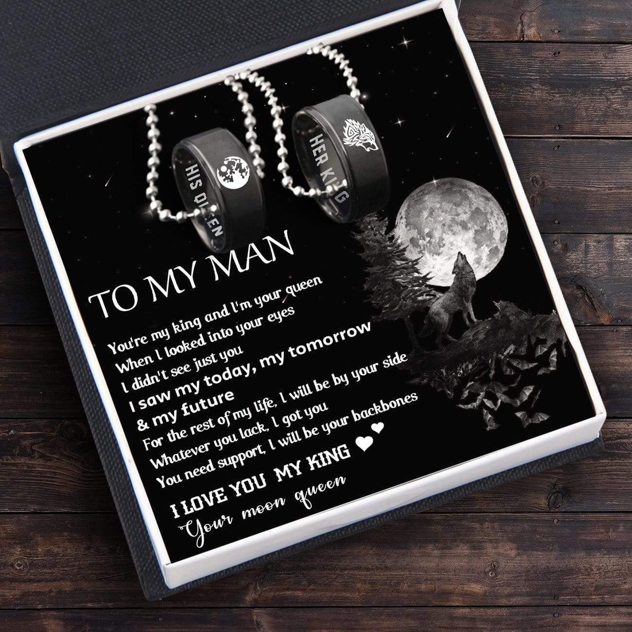 Couple Pendant Necklaces - To My Man - I Will Be By Your Side - Augnw26002