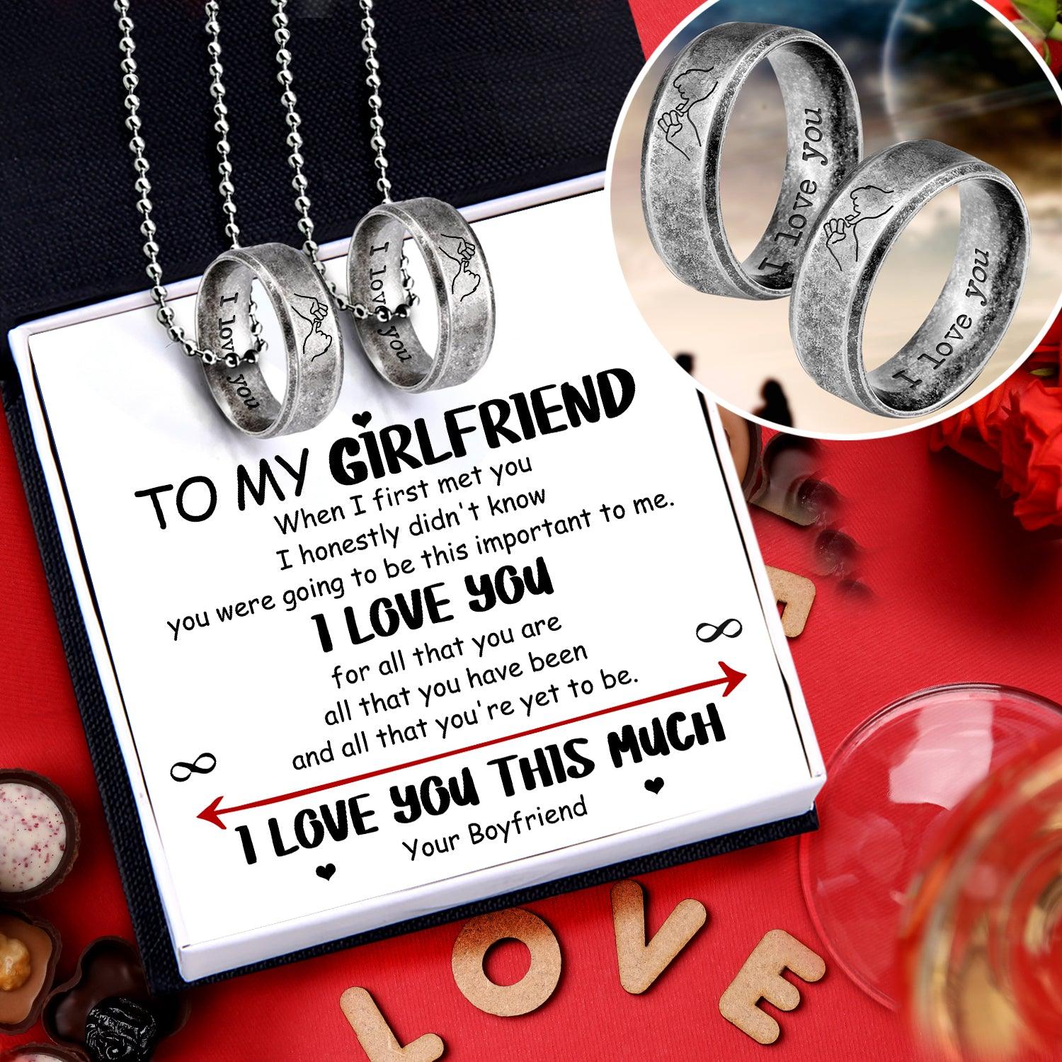 Couple Rune Ring Necklaces - Family - To My Girlfriend - I Love You - Augndx13006 - Gifts Holder