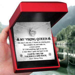 Crown Necklace - Viking - To My Viking Queen - I Love You To Valhalla & Back - Augnzq13001 - Gifts Holder