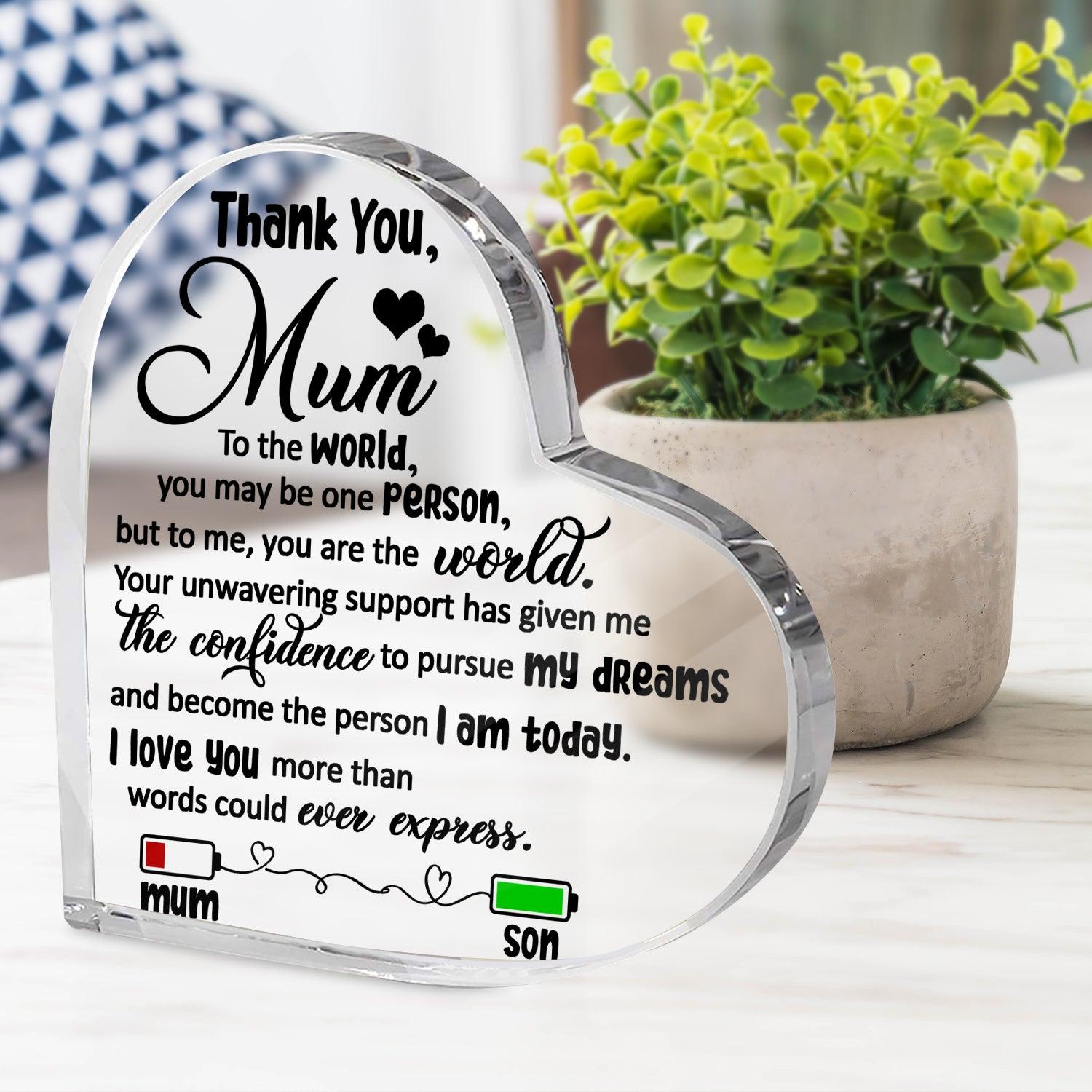 Crystal Plaque - Family - To My Mum - I Love You More Than Words Could Ever Express - Augznf19001 - Gifts Holder