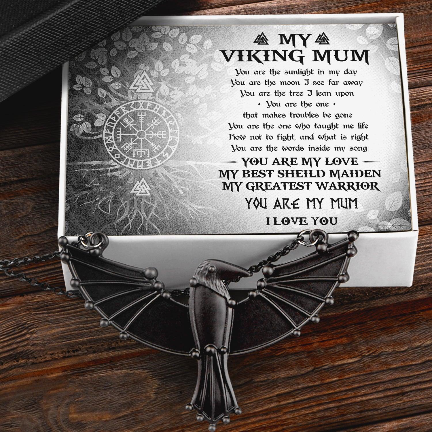 Dark Raven Necklace - To My Viking Mum - You Are My Mum - Augncm19002 - Gifts Holder