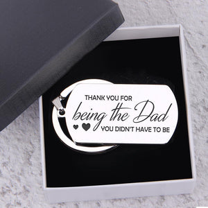 Dog Tag Keychain - Thank You For Being The Dad - Augkn18001