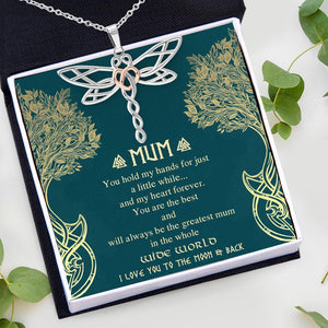 Dragonfly Necklace - Viking - To Mum - I Love You To The Moon & Back - Auska19001 - Gifts Holder