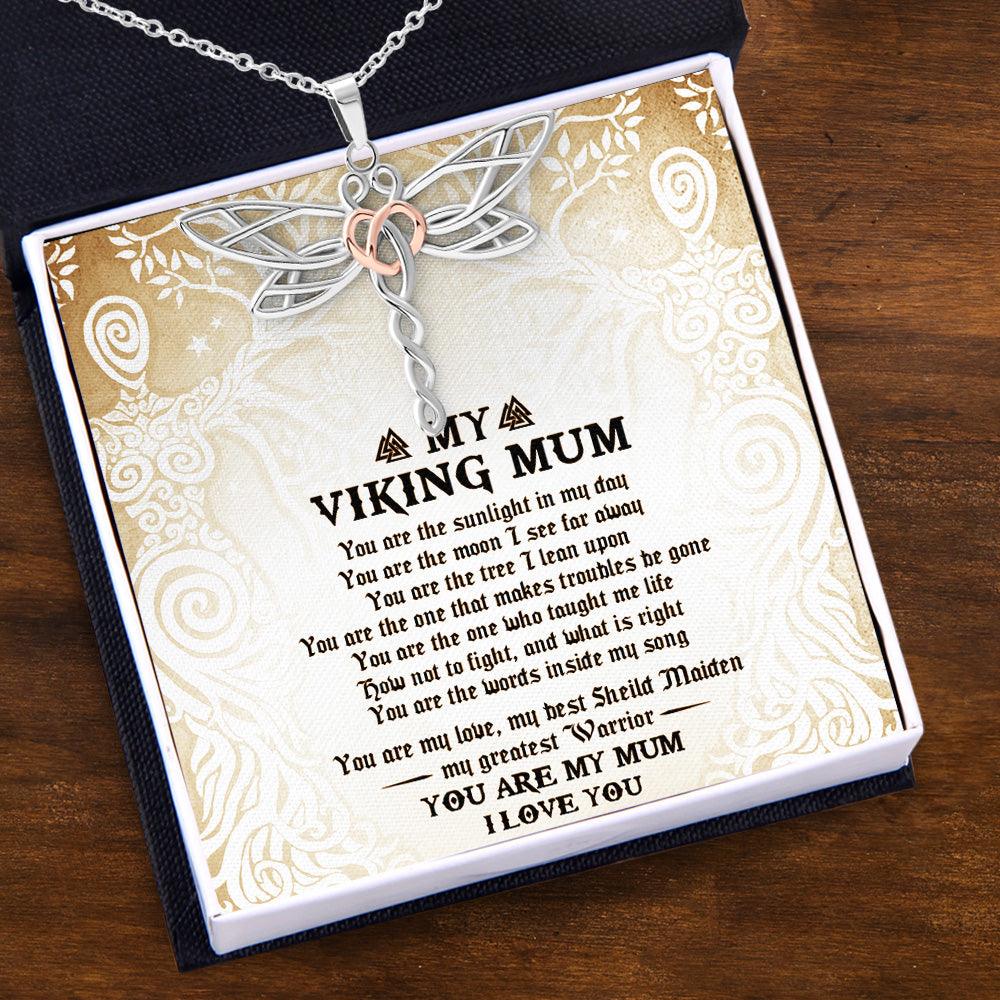 Dragonfly Necklace - Viking - To Mum - You Are My Mum - Auska19002 - Gifts Holder