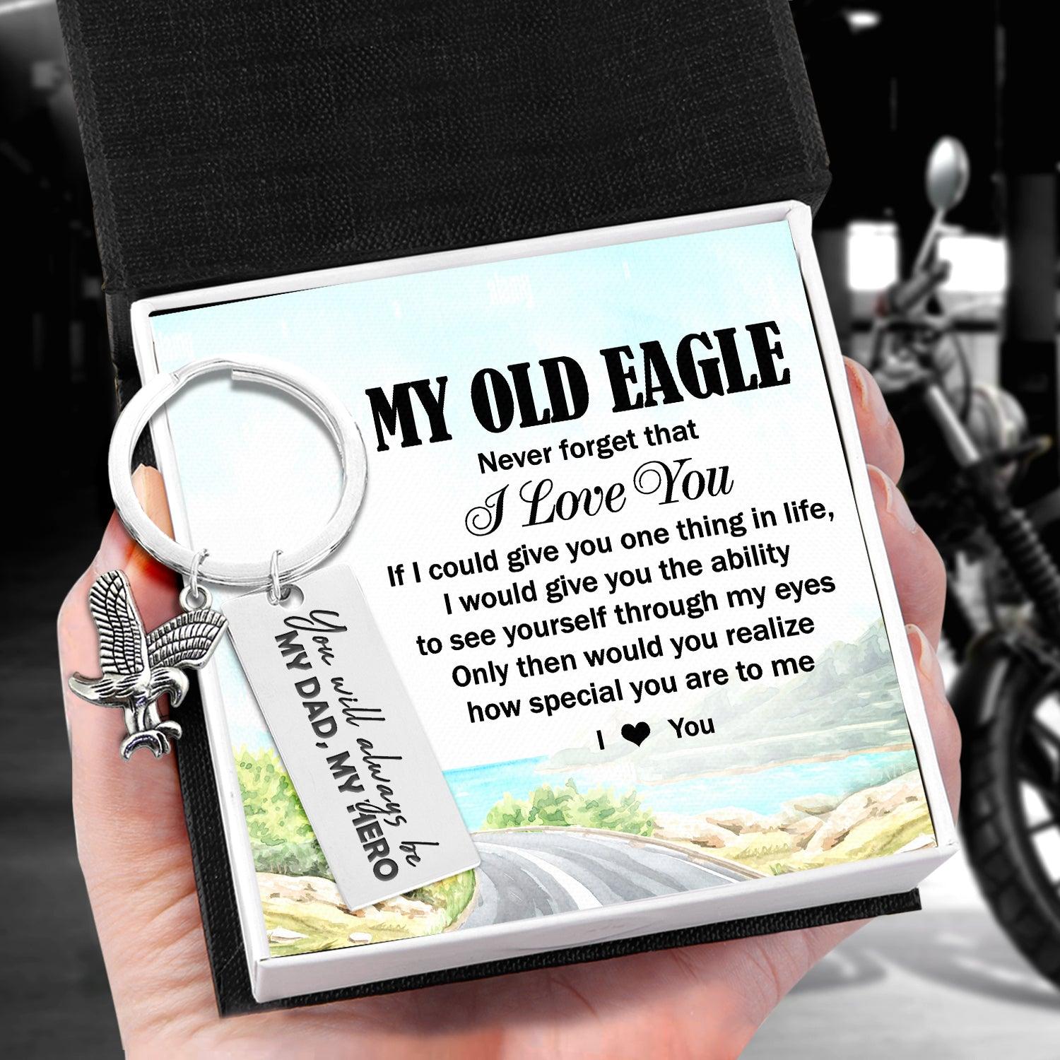 Eagle Keychain - Biker - To My Dad - I Love You - Augker18004 - Gifts Holder