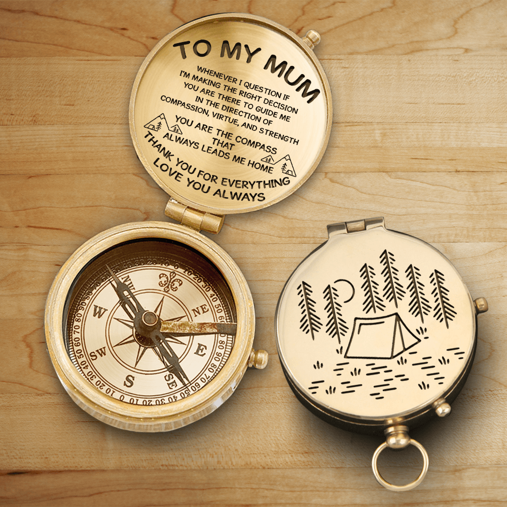 Engraved Compass - Camping - To My Mum - Love You Always - Augpb19004 - Gifts Holder