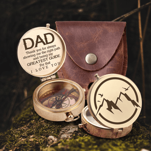 Engraved Compass - Hiking - To My Dad - My Greatest Guide - Augpb18011 - Gifts Holder