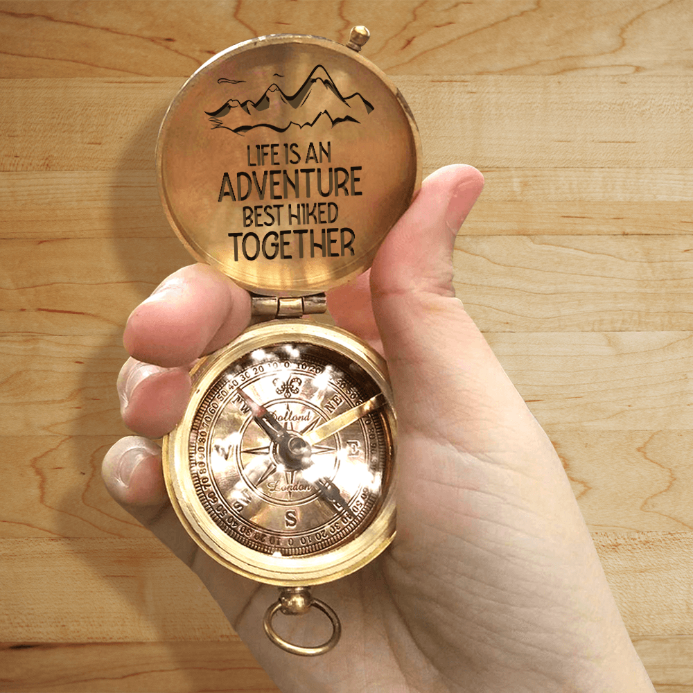 Engraved Compass - Hiking - To My Loved One - Best Hiked Together - Augpb26045 - Gifts Holder