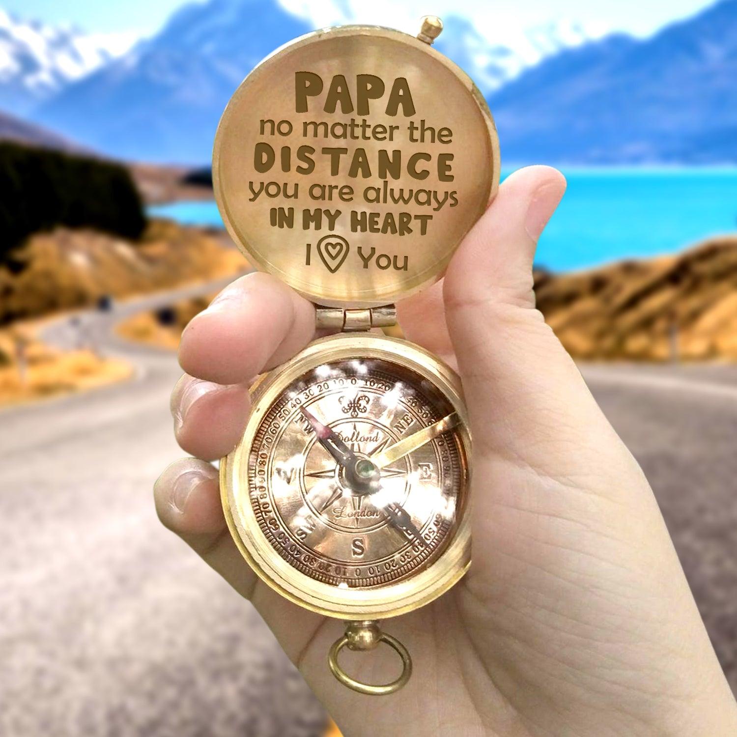 Engraved Compass - Travel - To Dad - I Love You - Augpb18014 - Gifts Holder