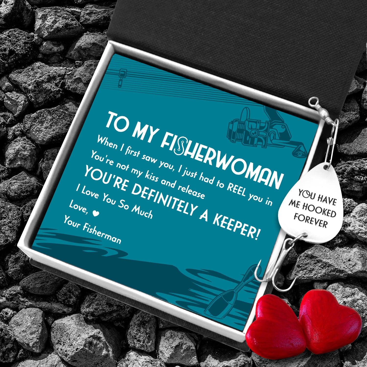 Engraved Fishing Hook - Fishing - To My Fisherwoman - I Love You So Much - Augfa13011 - Gifts Holder