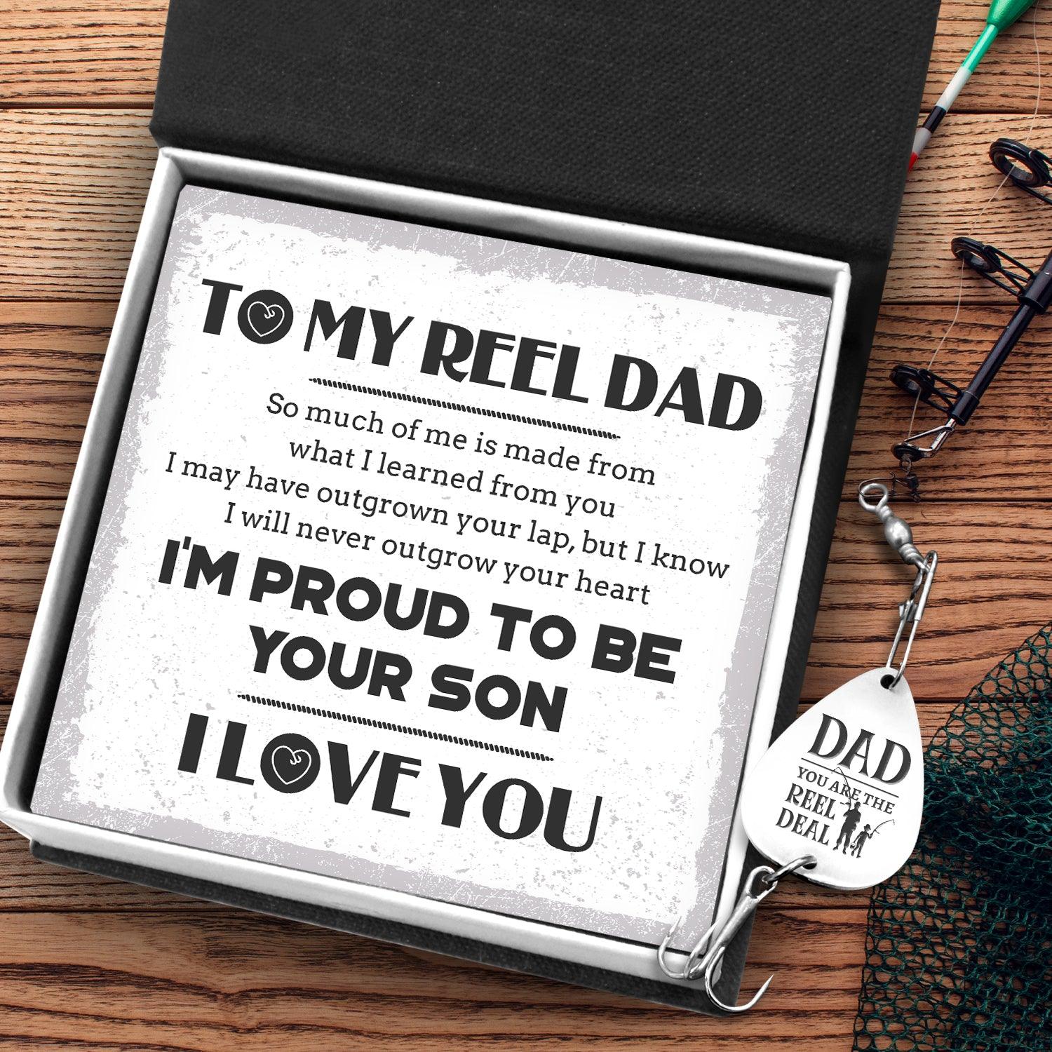 Engraved Fishing Hook - Fishing - To My Reel Dad - I'm Proud To Be Your Son - Augfa18005 - Gifts Holder