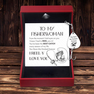 Engraved Fishing Hook - To My Fisherwoman - You Have Me Hooked Forever - Augfa13008 - Gifts Holder