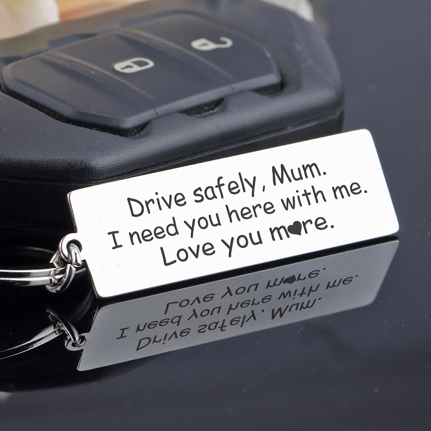 Engraved Keychain - Family - To My Mum - I Need You Here With Me - Augkc19010 - Gifts Holder