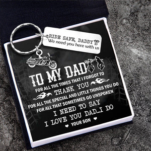 Engraved Motorcycle Keychain - Biker - To My Dad - From Son - I Love You Dad...i Do - Augkbe18006 - Gifts Holder