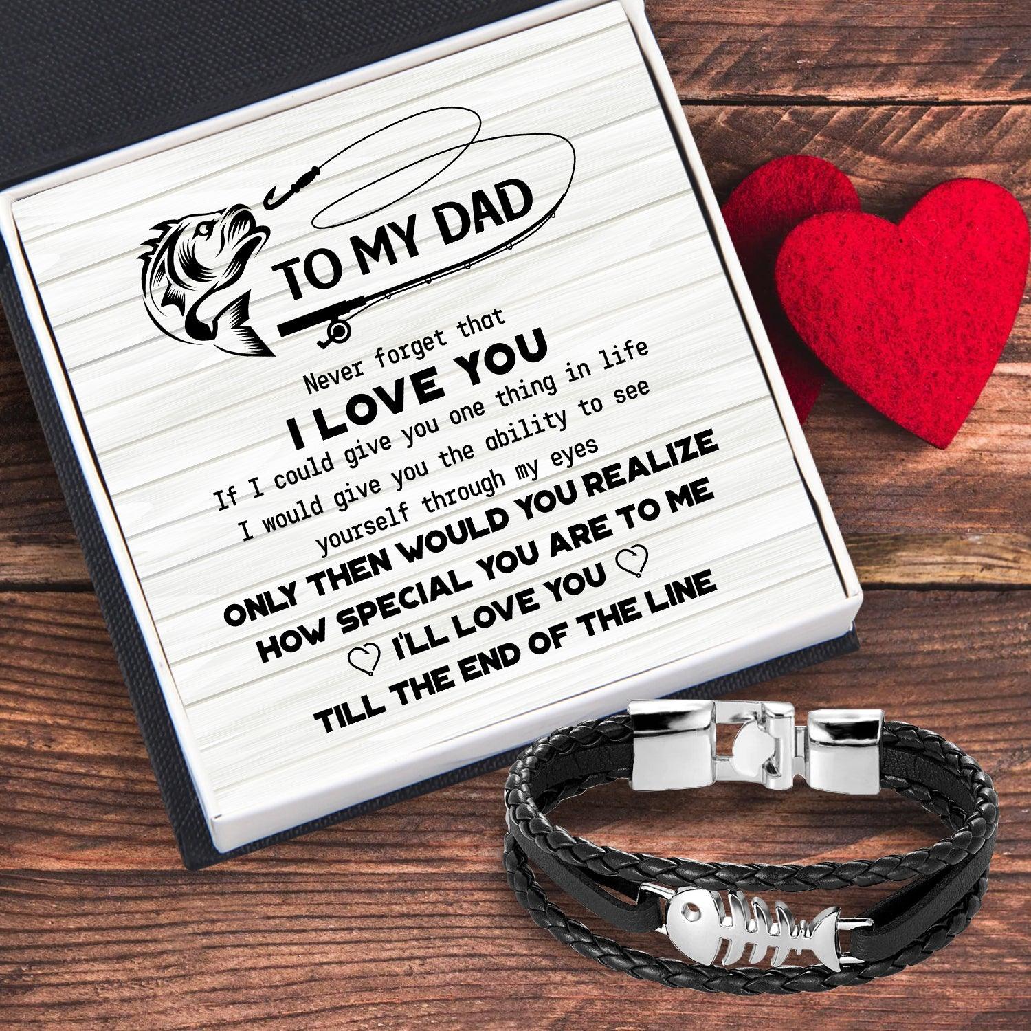 Fish Leather Bracelet - Fishing - To My Dad - How Special You Are To Me - Augbzp18001 - Gifts Holder