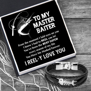 Fish Leather Bracelet - Fishing - To My Master Baiter - I Reel-y Love You - Augbzp26001 - Gifts Holder