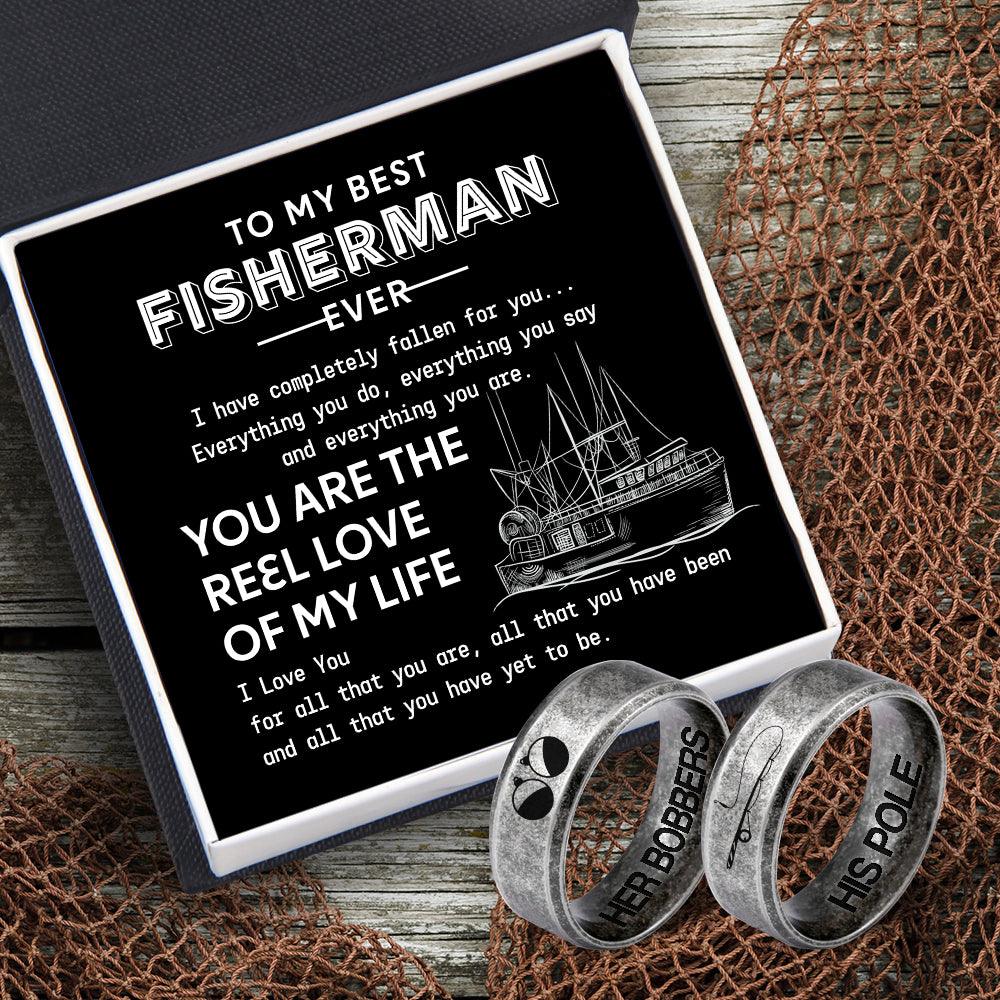Fishing Couple Ring - Fishing - To My Best Fisherman Ever - You Are The Reel Love Of My Life - Augrld26002 - Gifts Holder