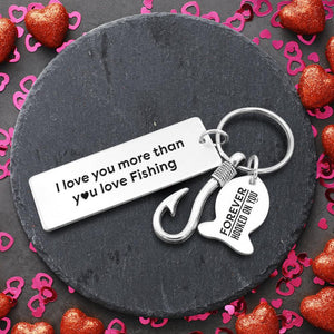 Fishing Hook Keychain - Fishing - To My Man - Forever Hooked On You - Augku26008 - Gifts Holder