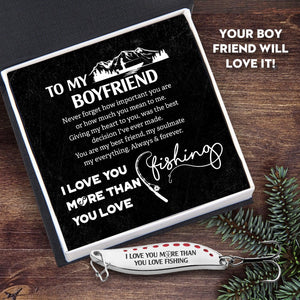 Fishing Spoon Lure - Fishing - To My Boyfriend - You Are My Best Friend, My Soulmate My Everything - Augfaa12002 - Gifts Holder