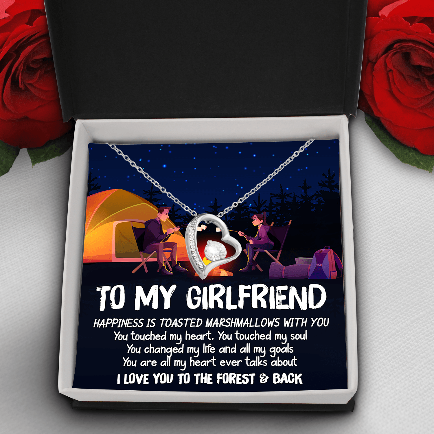 Forever Love Necklace - Camping - To My Girlfriend - I Love You To The Forest & Back - Ausnr13009 - Gifts Holder
