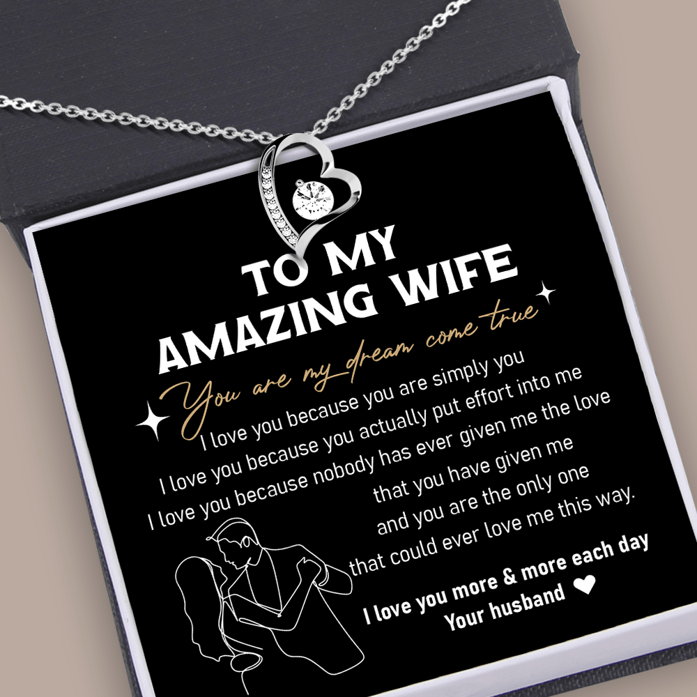 Forever Love Necklace - Family - To My Amazing Wife - You Are My Dream Come True - Ausnr15005 - Gifts Holder