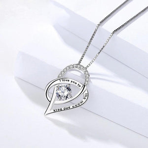 Heart Crystal Necklace - Family - To My Mum - I Am So Lucky To Have You - Augnzk19007 - Gifts Holder