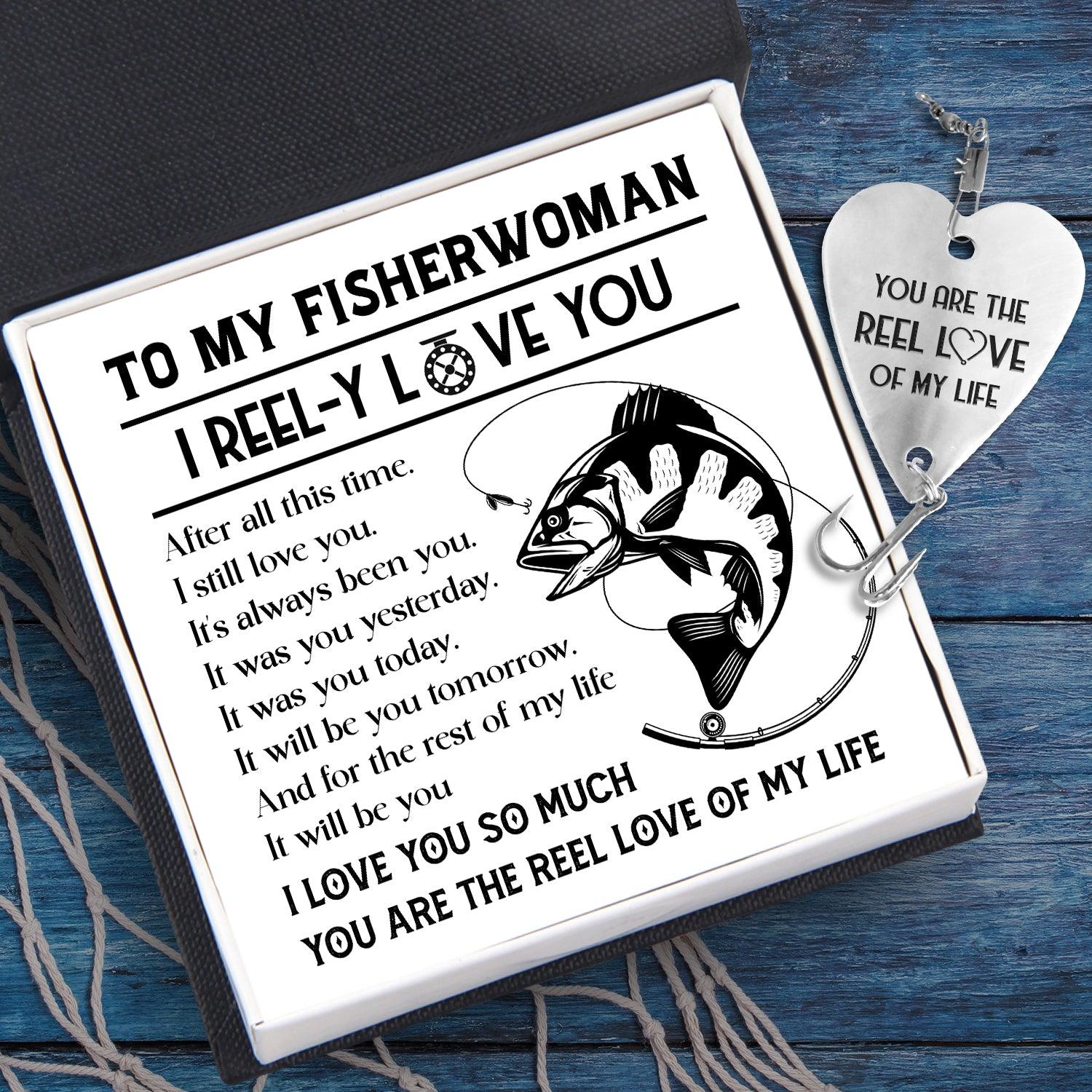 Heart Fishing Lure - Fishing - To My Fisherwoman - I Love You So Much - Augfc13004 - Gifts Holder
