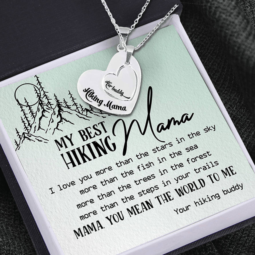 Heart Hollow Necklaces Set - Hiking - To My Best Hiking Mama - You Mean The World To Me - Augnfb19011 - Gifts Holder