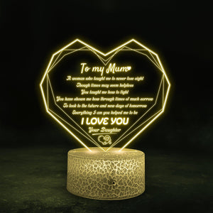 Heart Led Light - Family - From Daughter - To Mum - Everything I Am You Helped Me To Be - Auglca19002 - Gifts Holder